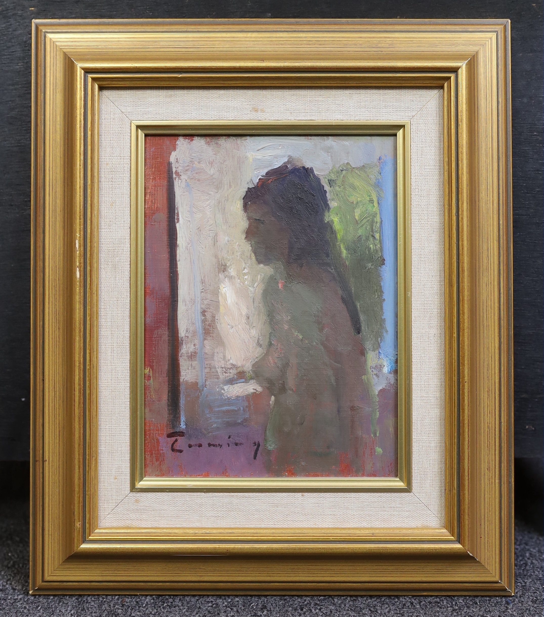 Fred Cuming R.A. (British, 1930-2022), 'Small nude', oil on board, 19 x 14cm